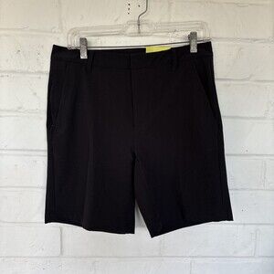 All In Motion 360 Lifestyle Men's Golf Shorts 30 Black Flat Front 8" Inseam NEW